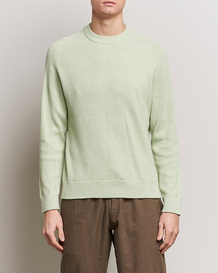 Heren | Truien | NN07 | Kevin Cotton Knitted Sweater Lime Green