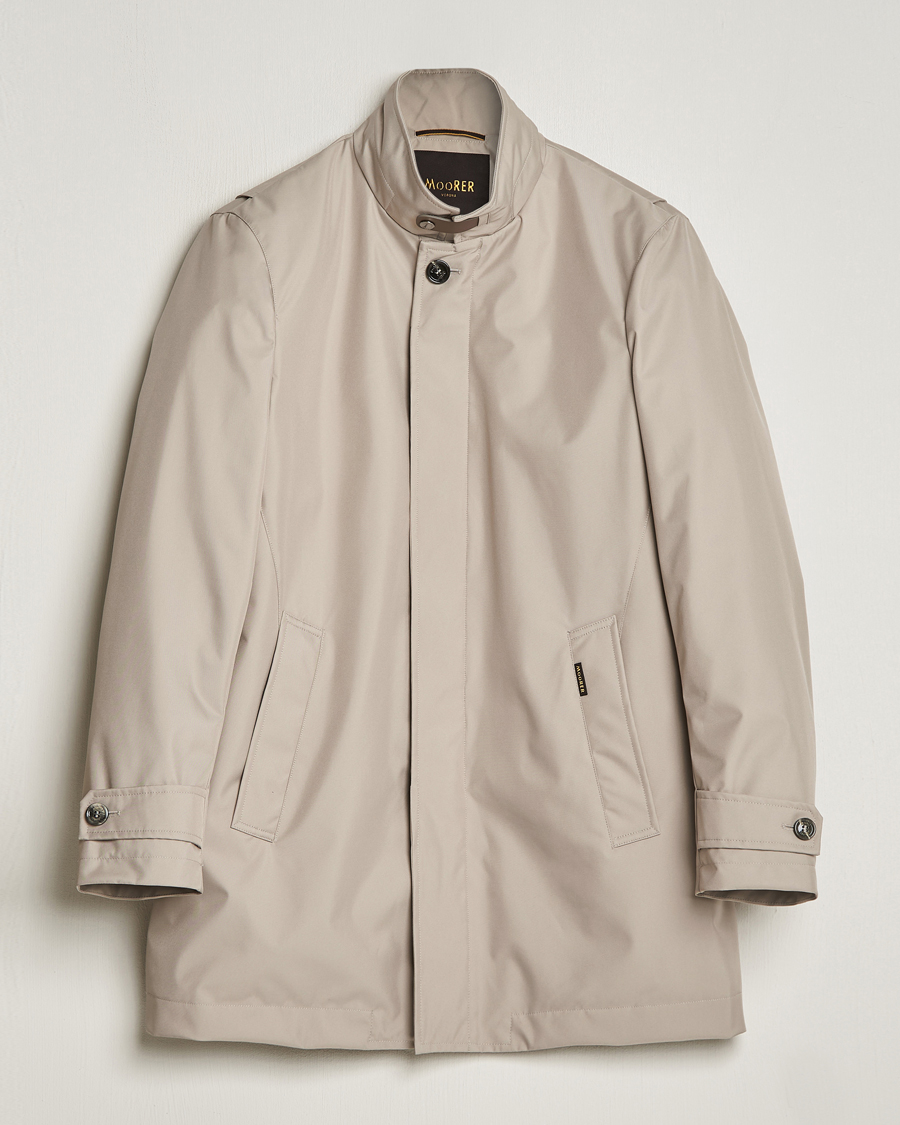 Heren | Jassen | MooRER | Waterproof Car Coat Light Grey