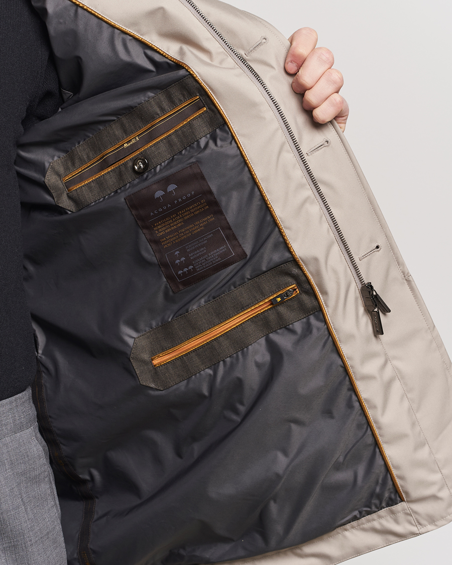 Heren | Jassen | MooRER | Waterproof Car Coat Light Grey
