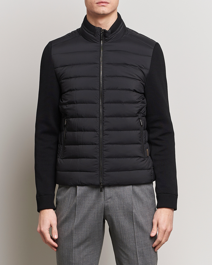 Heren | Afdelingen | MooRER | Hybrid Padded Jacket Black