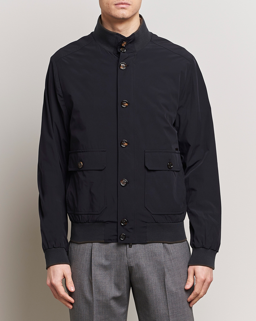 Heren | Casual jassen | MooRER | Water Repellent Stretch Jacket Navy