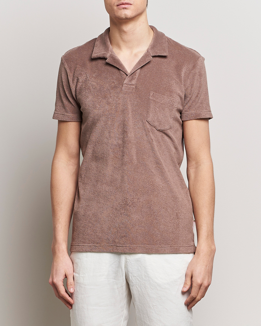 Heren | Polo's | Orlebar Brown | Terry Polo Plum Wine