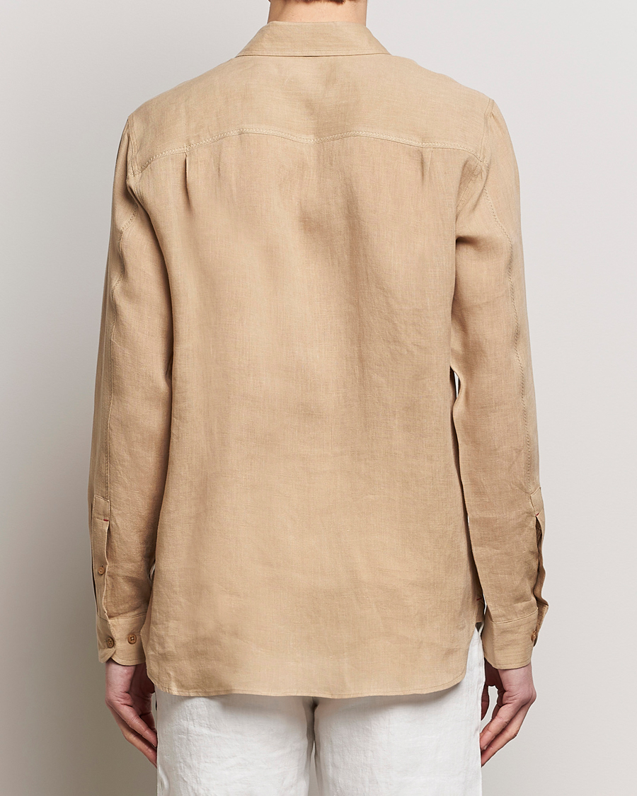 Heren | Overhemden | Orlebar Brown | Justin Linen Shirt Biscuit