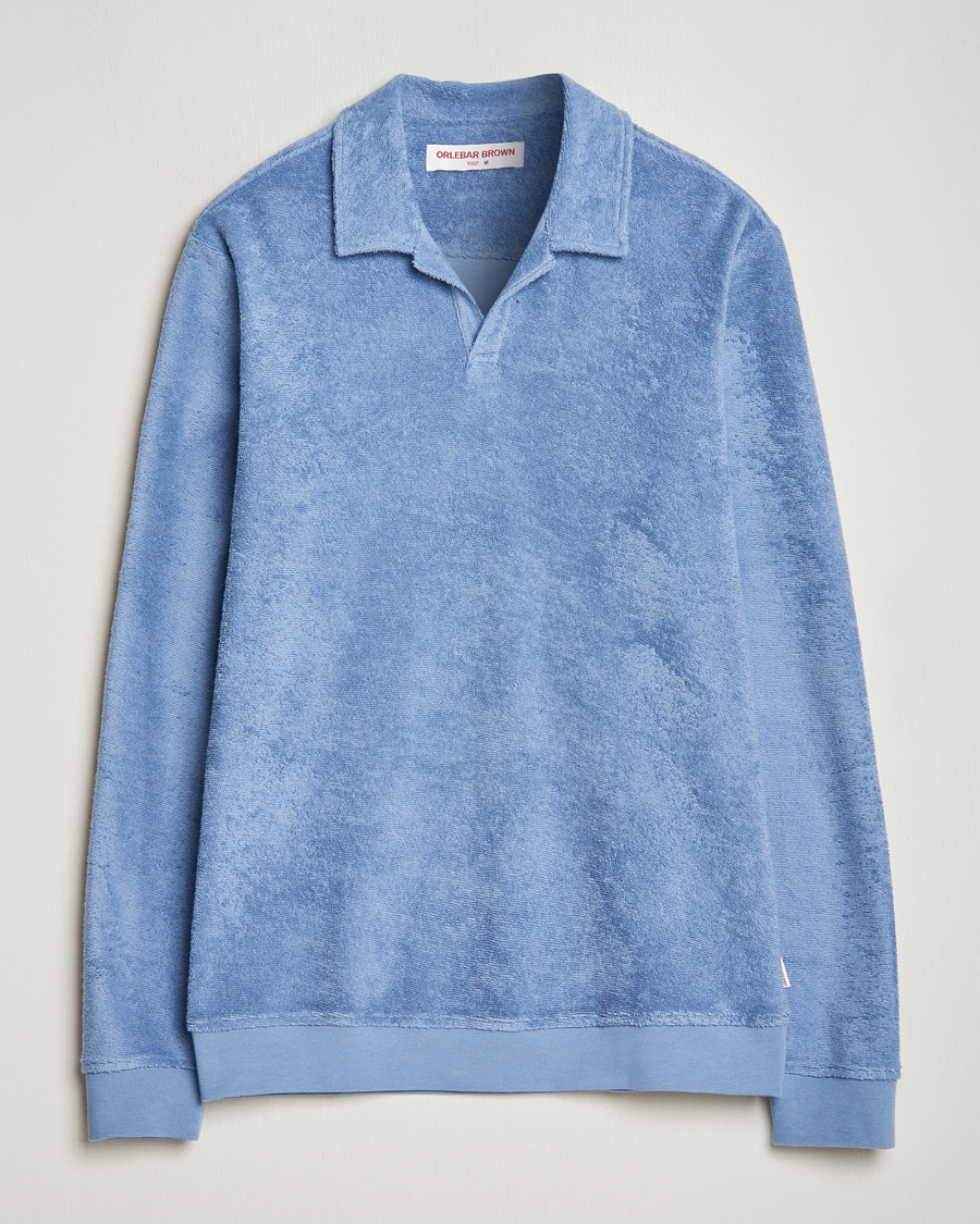 Heren | Truien | Orlebar Brown | Santino Organic Cotton Terry Polo Springfield Blue