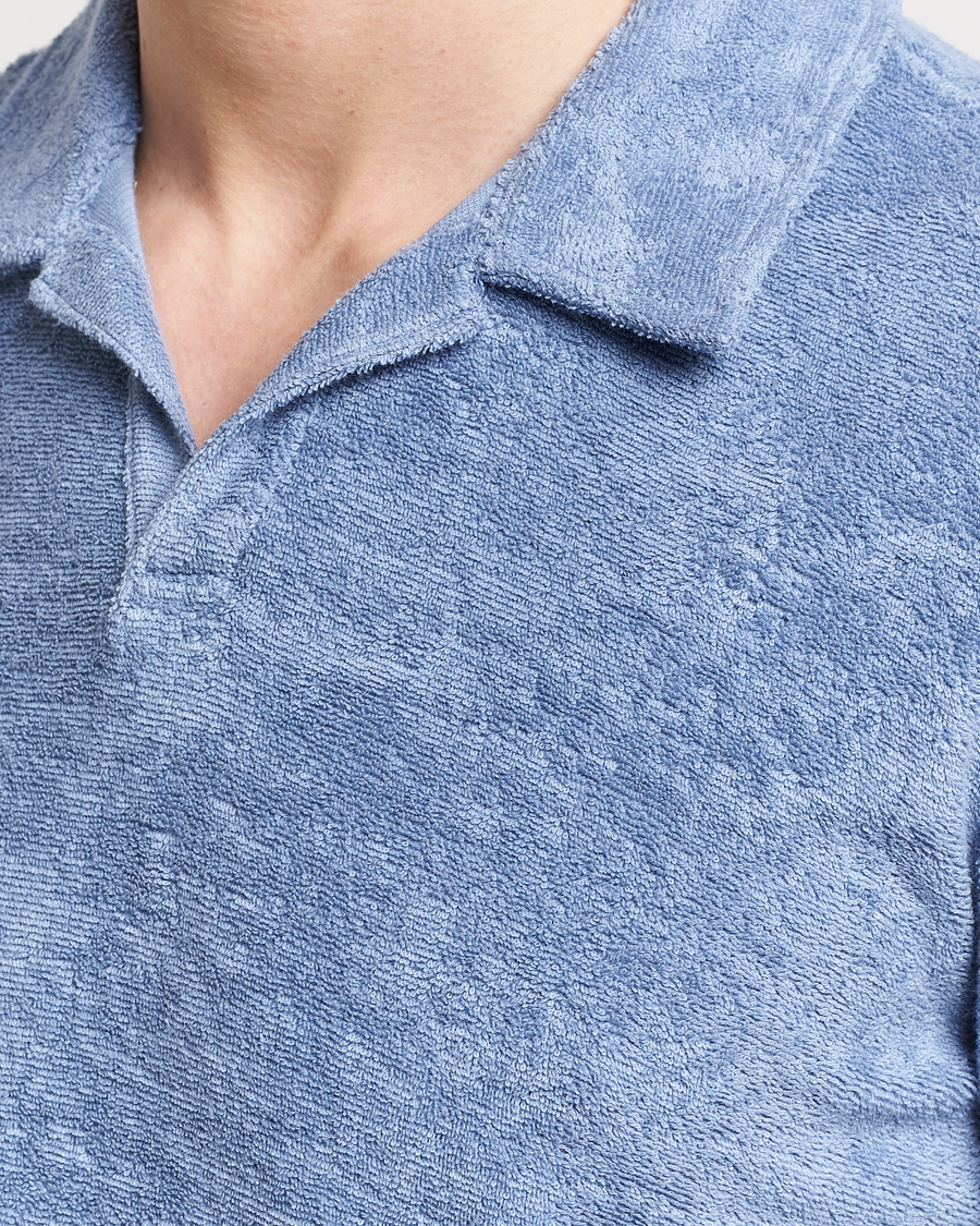 Heren | Truien | Orlebar Brown | Santino Organic Cotton Terry Polo Springfield Blue