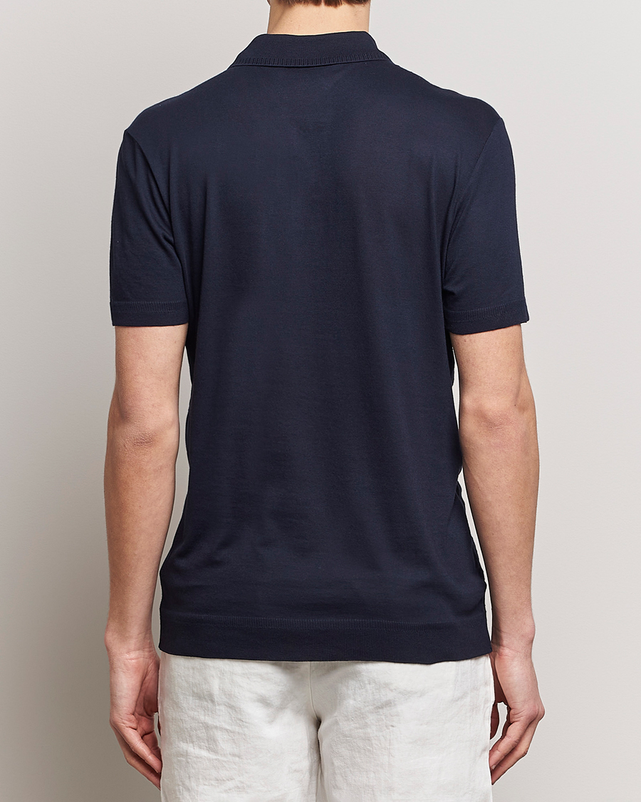 Heren | Polo's | Orlebar Brown | Jarrett Jaquard Knitted Ribb Polo Night Iris