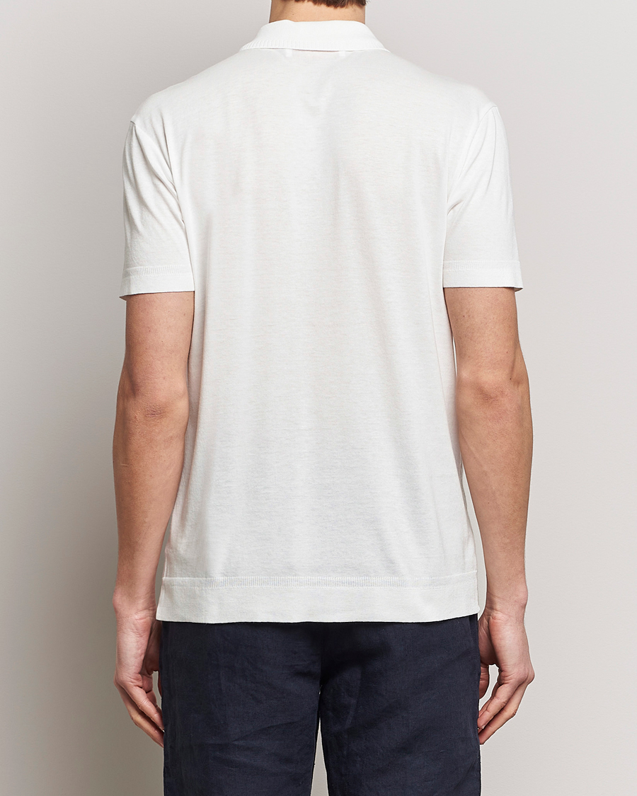 Heren | Polo's | Orlebar Brown | Jarrett Jaquard Knitted Ribb Polo White