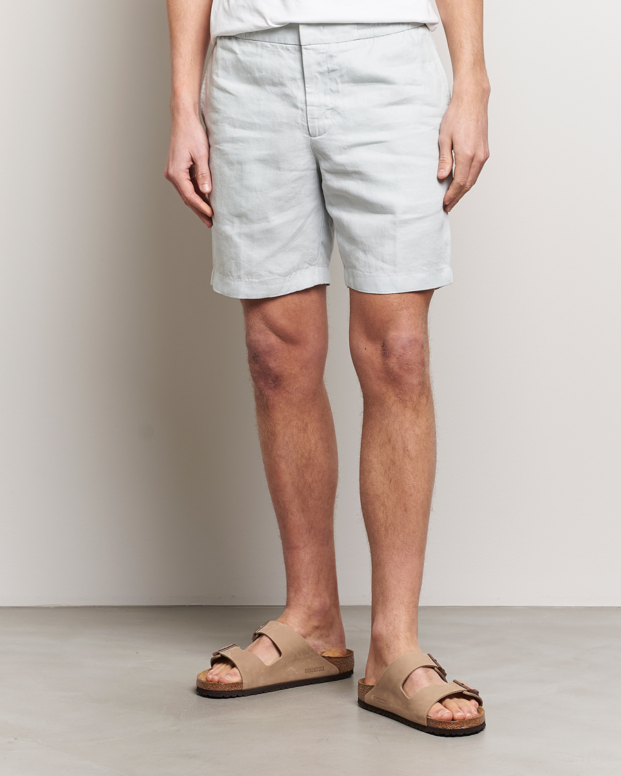 Heren | Orlebar Brown | Orlebar Brown | Cornell Linen Shorts White Jade