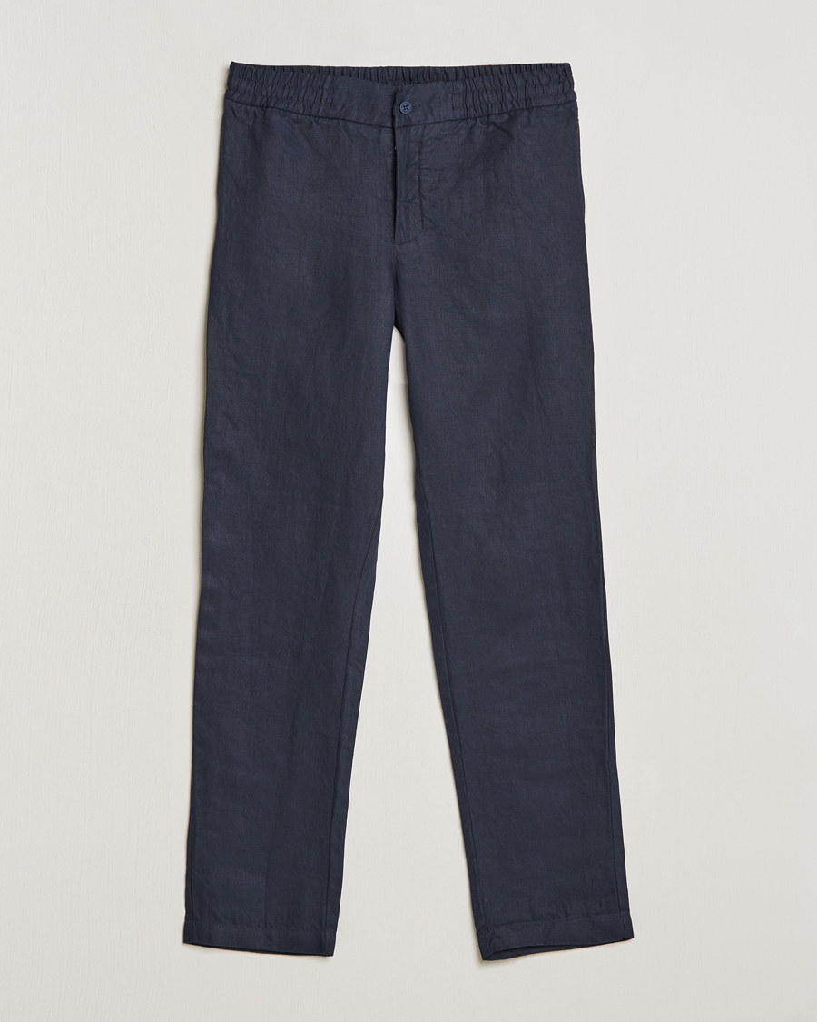 Heren | Broeken | Orlebar Brown | Cornell Linen Trousers Night Iris