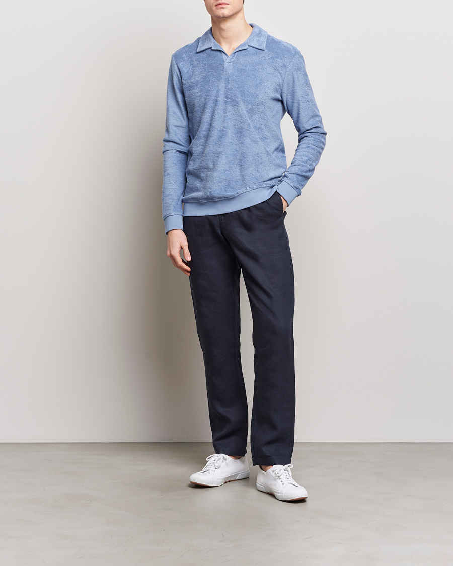 Heren | Broeken | Orlebar Brown | Cornell Linen Trousers Night Iris
