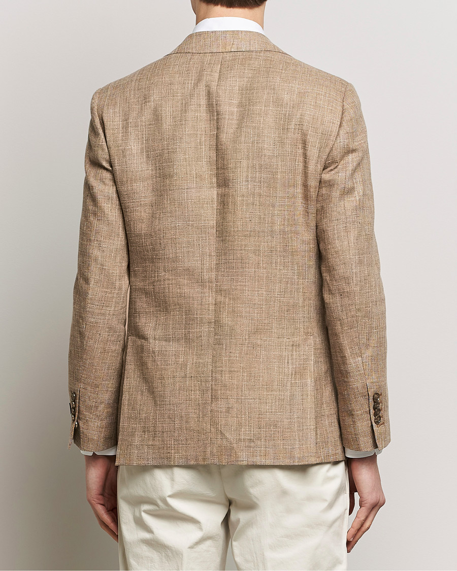 Heren | Blazers | Morris Heritage | Mike Cotton/Linen Structure Blazer Light Brown