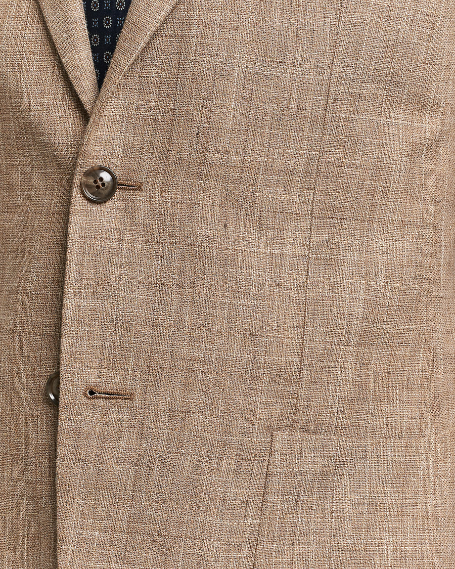 Heren | Blazers | Morris Heritage | Mike Cotton/Linen Structure Blazer Light Brown