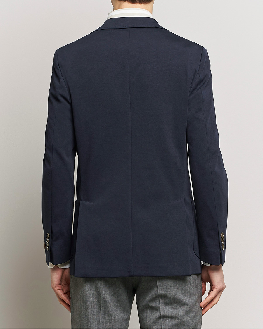 Heren | Blazers | Morris Heritage | Mike Soft Cotton Jersey Blazer Navy