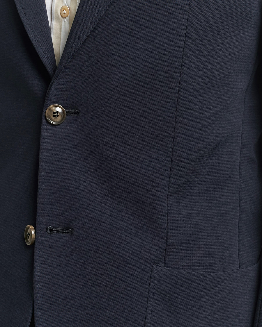 Heren | Blazers | Morris Heritage | Mike Soft Cotton Jersey Blazer Navy