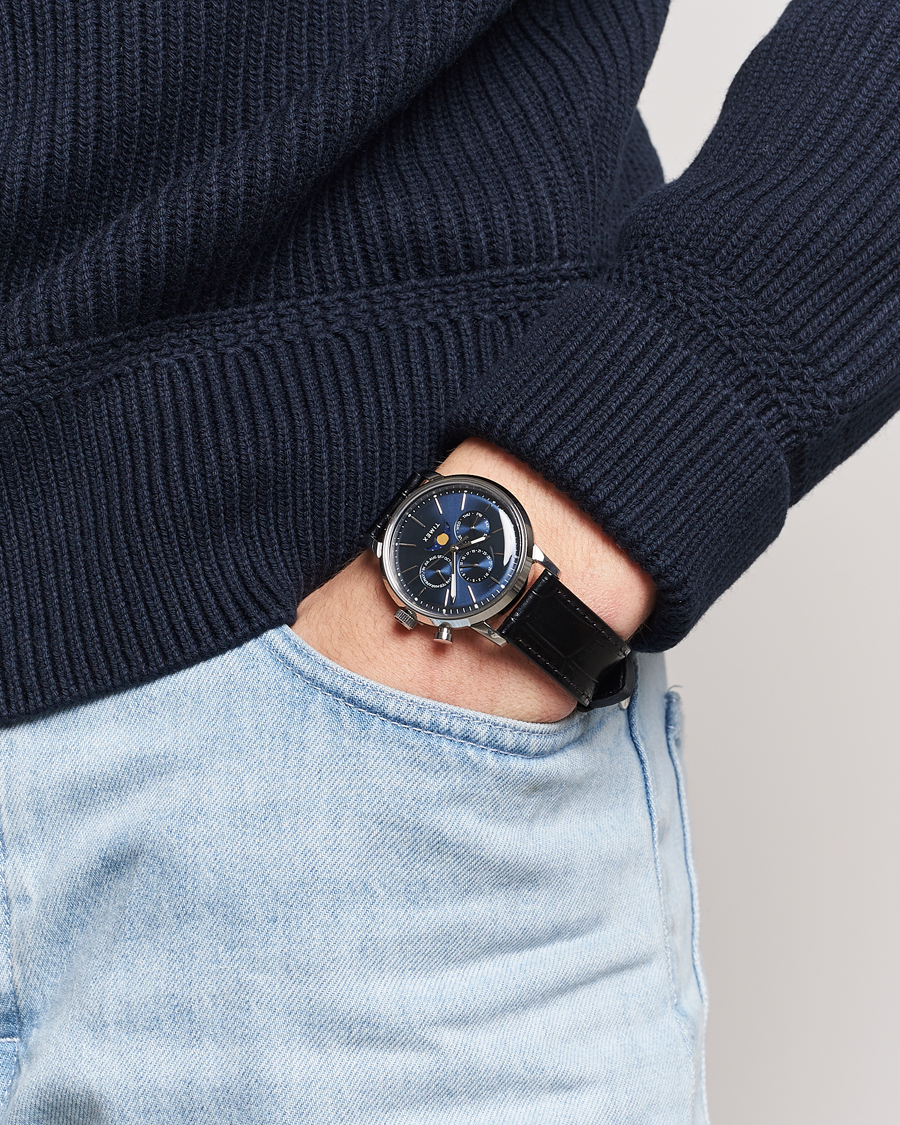 Heren | Horloges | Timex | Marlin Moon Phase Quartz 40mm Blue Dial
