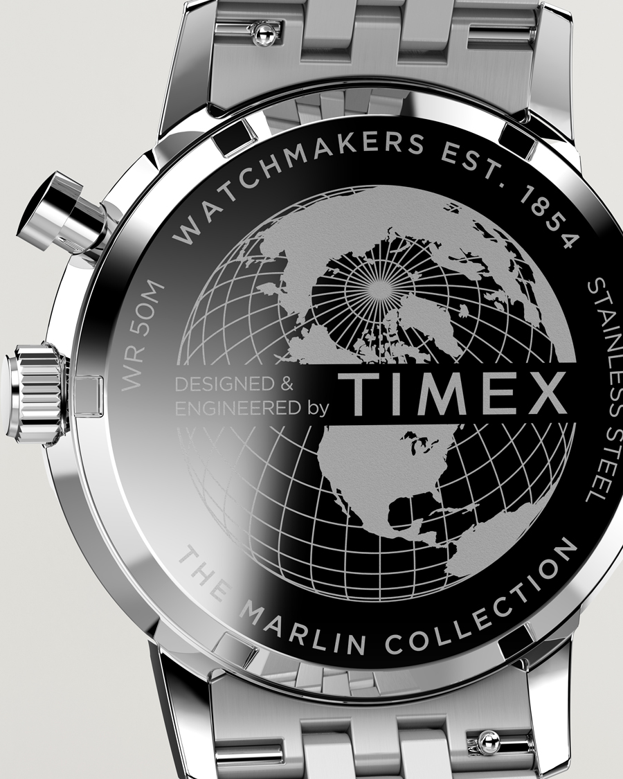 Heren | Timex Marlin Moon Phase Quartz Steel 40mm Blue Dial | Timex | Marlin Moon Phase Quartz Steel 40mm Blue Dial