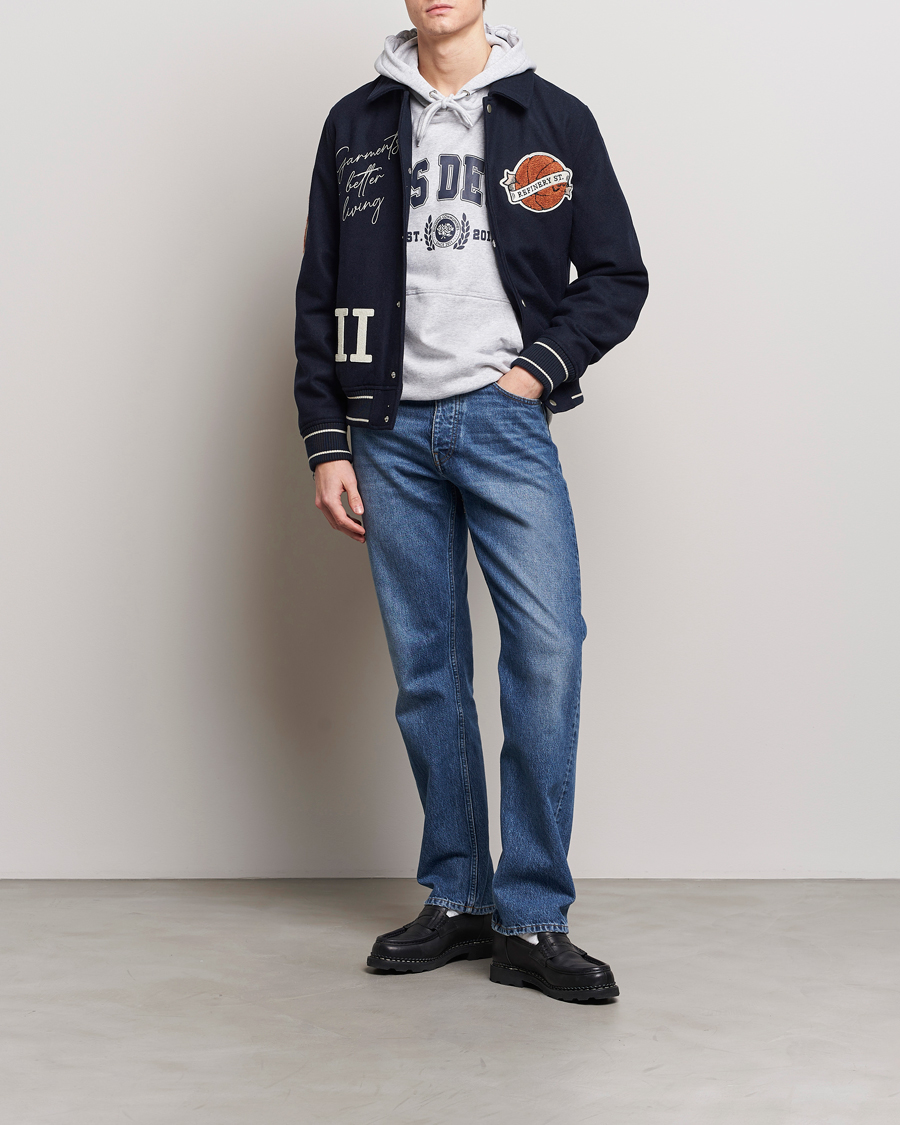 Heren | Jassen | LES DEUX | Varsity Wool Jacket Dark Navy