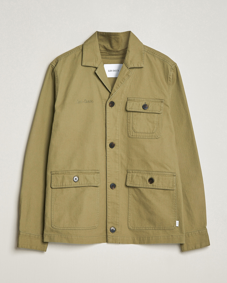 Heren | Overhemden | LES DEUX | Lester Fatigue Shirt Surplus Green