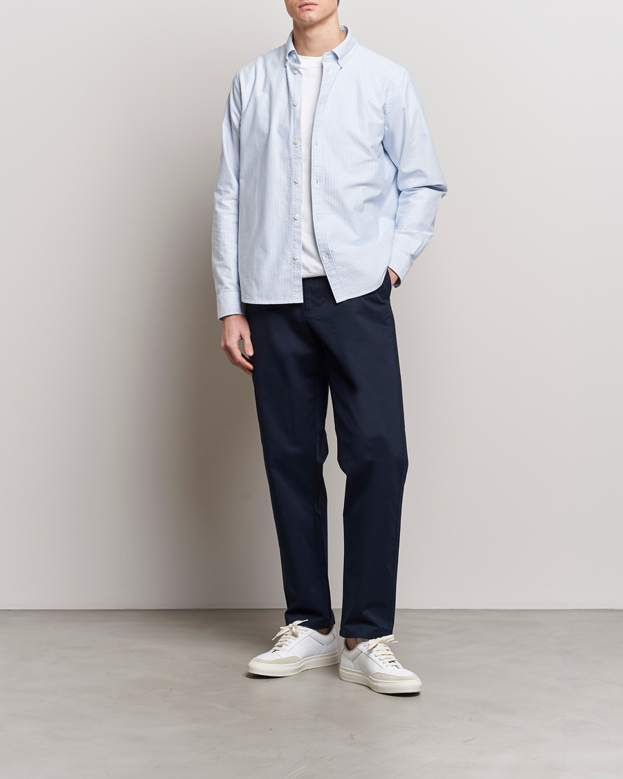 Heren | Overhemden | LES DEUX | Kristian Oxford Shirt Light Blue/White