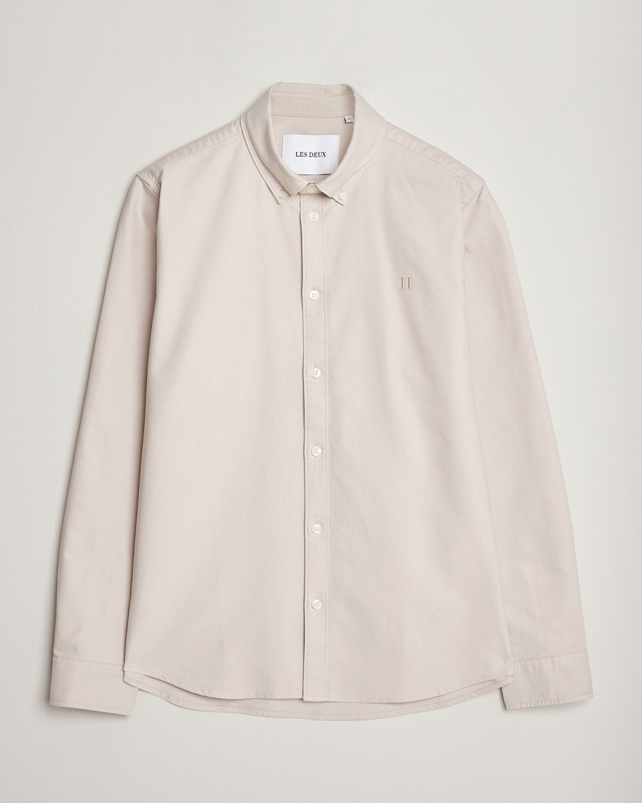 Heren | Overhemden | LES DEUX | Kristian Oxford Shirt Dark Sand