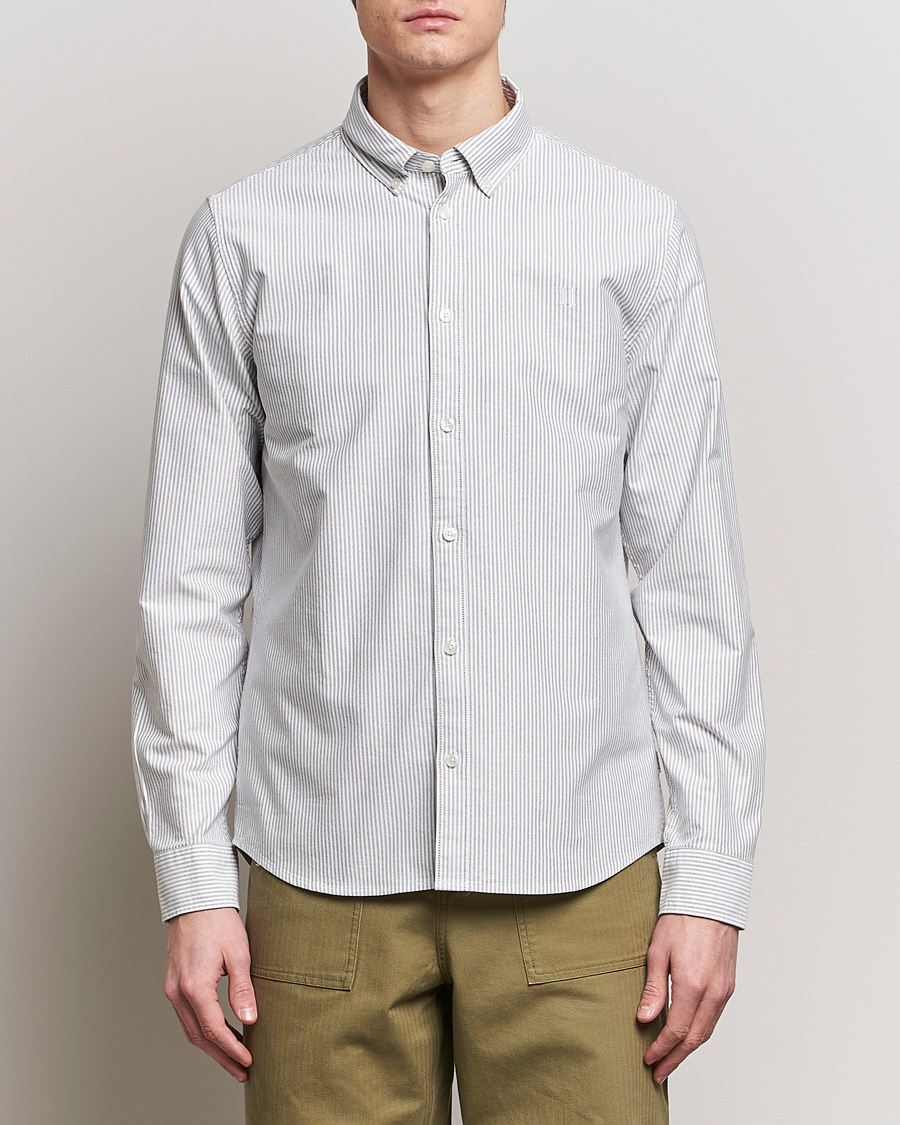 Heren |  | LES DEUX | Kristian Oxford Shirt Green/White