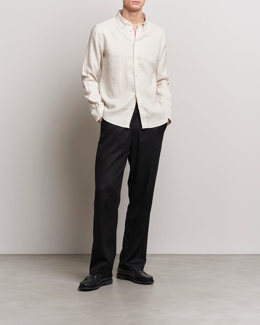 Heren | Overhemden | LES DEUX | Kristian Linen Button Down Shirt Ivory