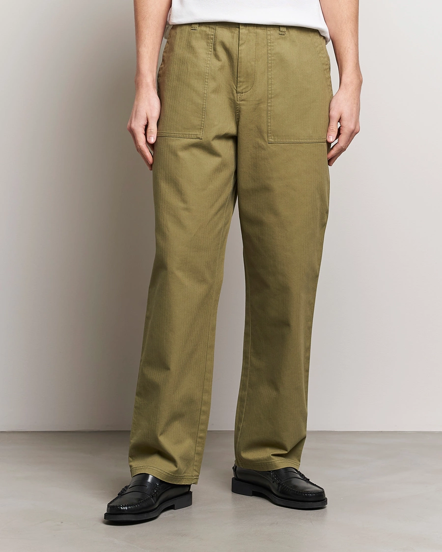 Heren | Formele broeken | LES DEUX | Lester Fatigue Pants Surplus Green