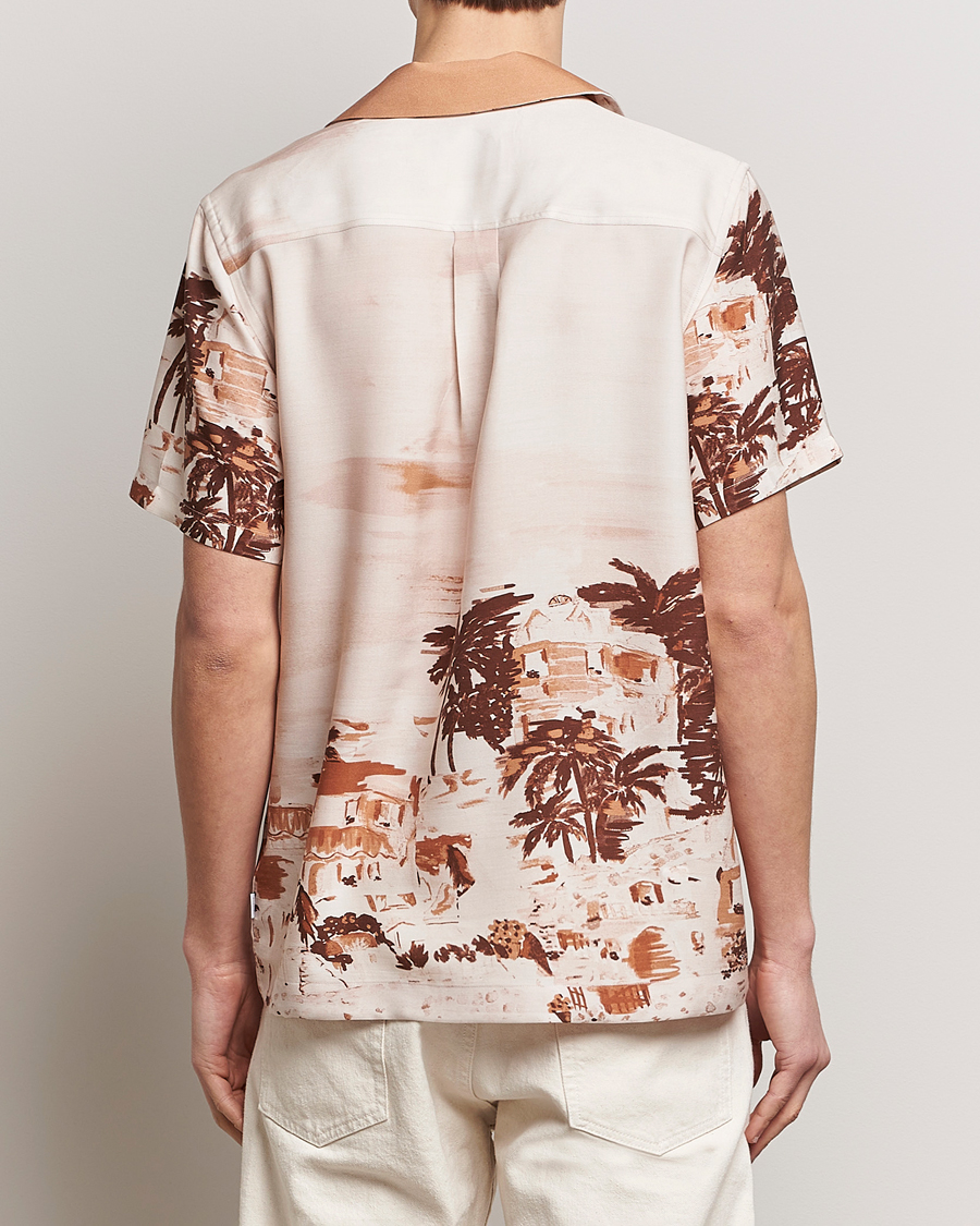 Heren | Overhemden | LES DEUX | Coastal Printed Short Sleeve Shirt Terracotta