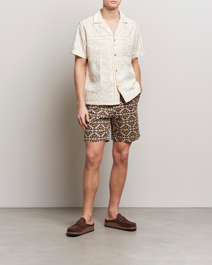 Heren | Overhemden | LES DEUX | Lesley Paisley Short Sleeve Shirt Light Ivory