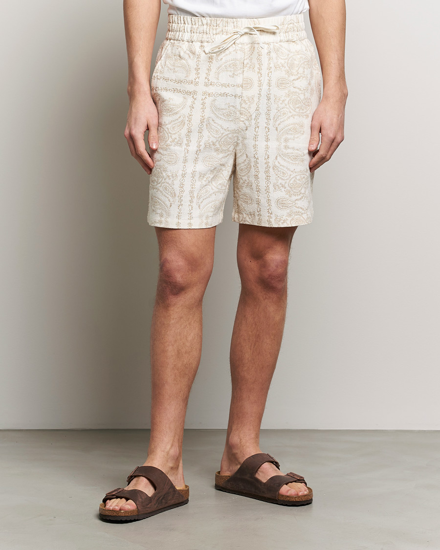 Heren | Korte broek | LES DEUX | Lesley Paisley Shorts Light Ivory