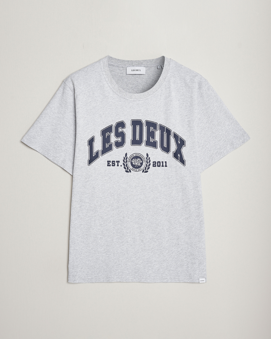 Heren | T-shirts | LES DEUX | University T-Shirt Snow Melange