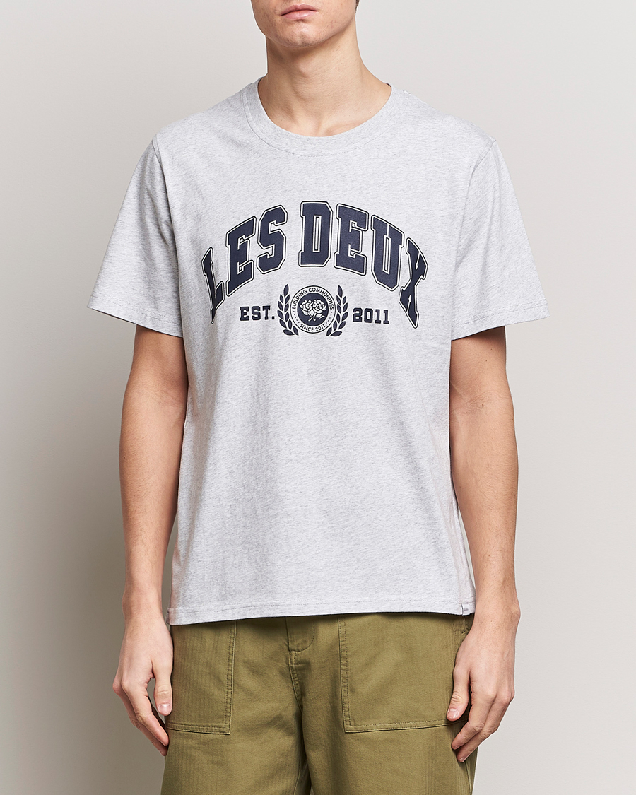 Heren | T-shirts | LES DEUX | University T-Shirt Snow Melange