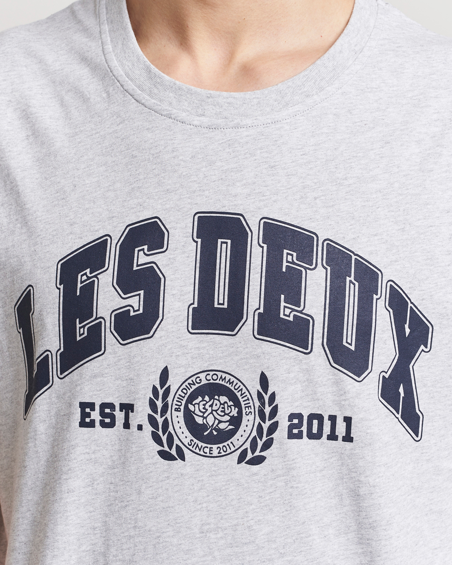 Heren | T-shirts | LES DEUX | University T-Shirt Snow Melange