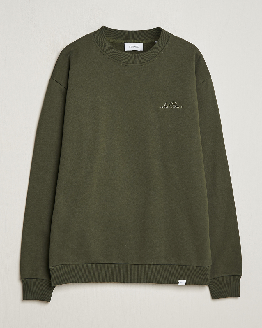 Heren | Truien | LES DEUX | Crew Sweatshirt Forrest Green