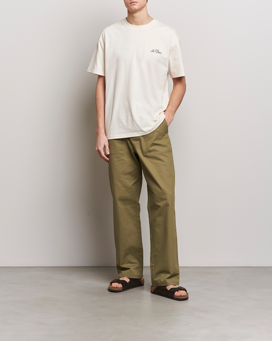 Heren | T-shirts | LES DEUX | Crew T-Shirt Light Ivory