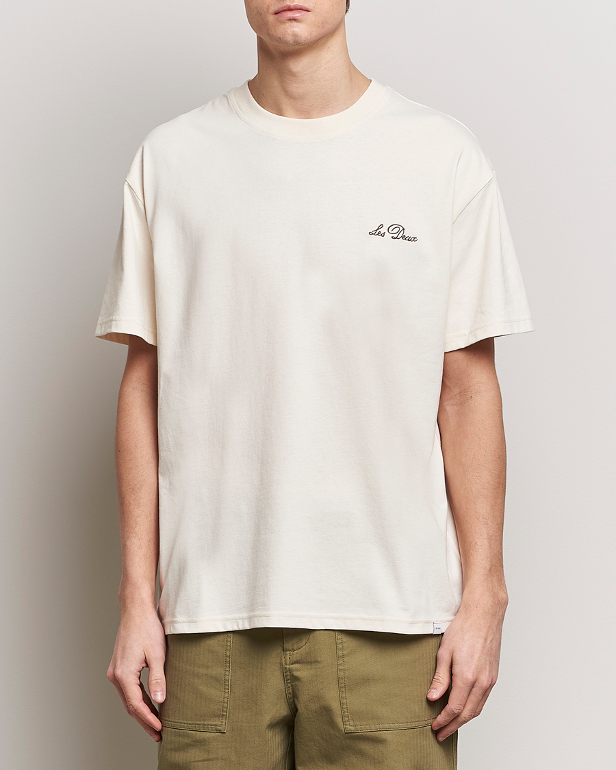 Heren | T-shirts | LES DEUX | Crew T-Shirt Light Ivory