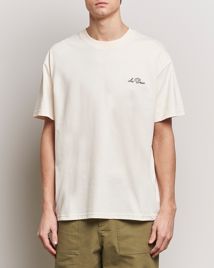 Heren | LES DEUX | LES DEUX | Crew T-Shirt Light Ivory