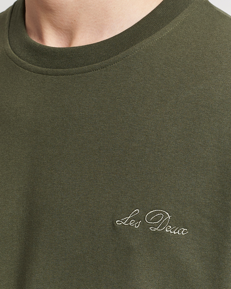 Heren | T-shirts | LES DEUX | Crew T-Shirt Forrest Green