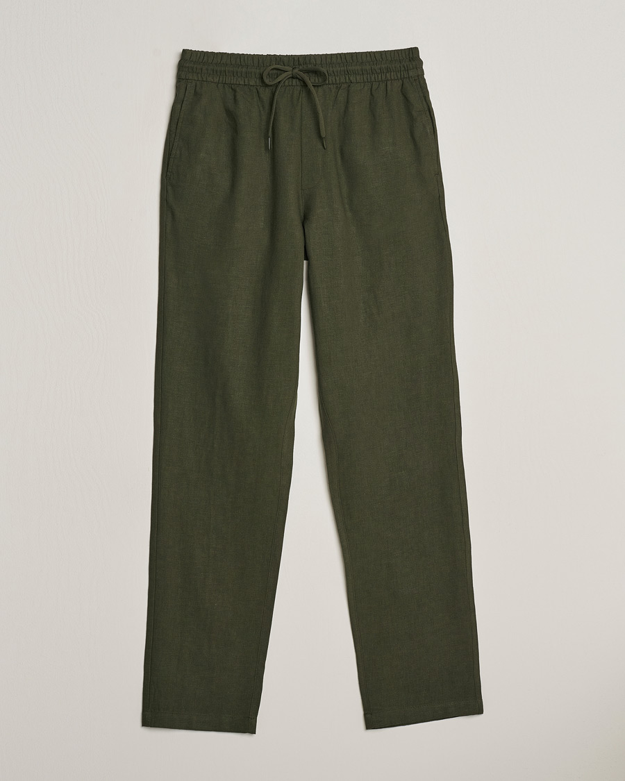 Heren | Broeken | LES DEUX | Patrick Linen Pants Forrest Green