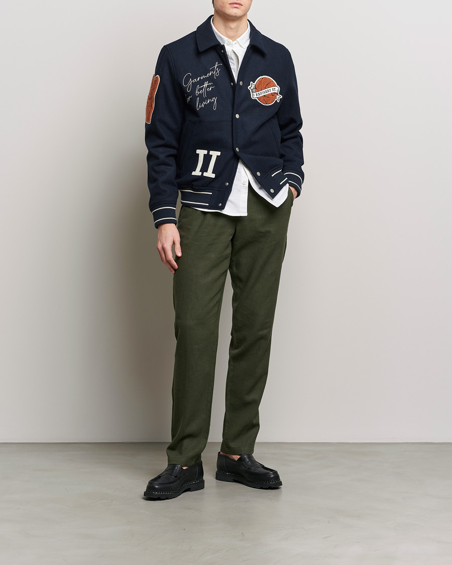 Heren | Broeken | LES DEUX | Patrick Linen Pants Forrest Green