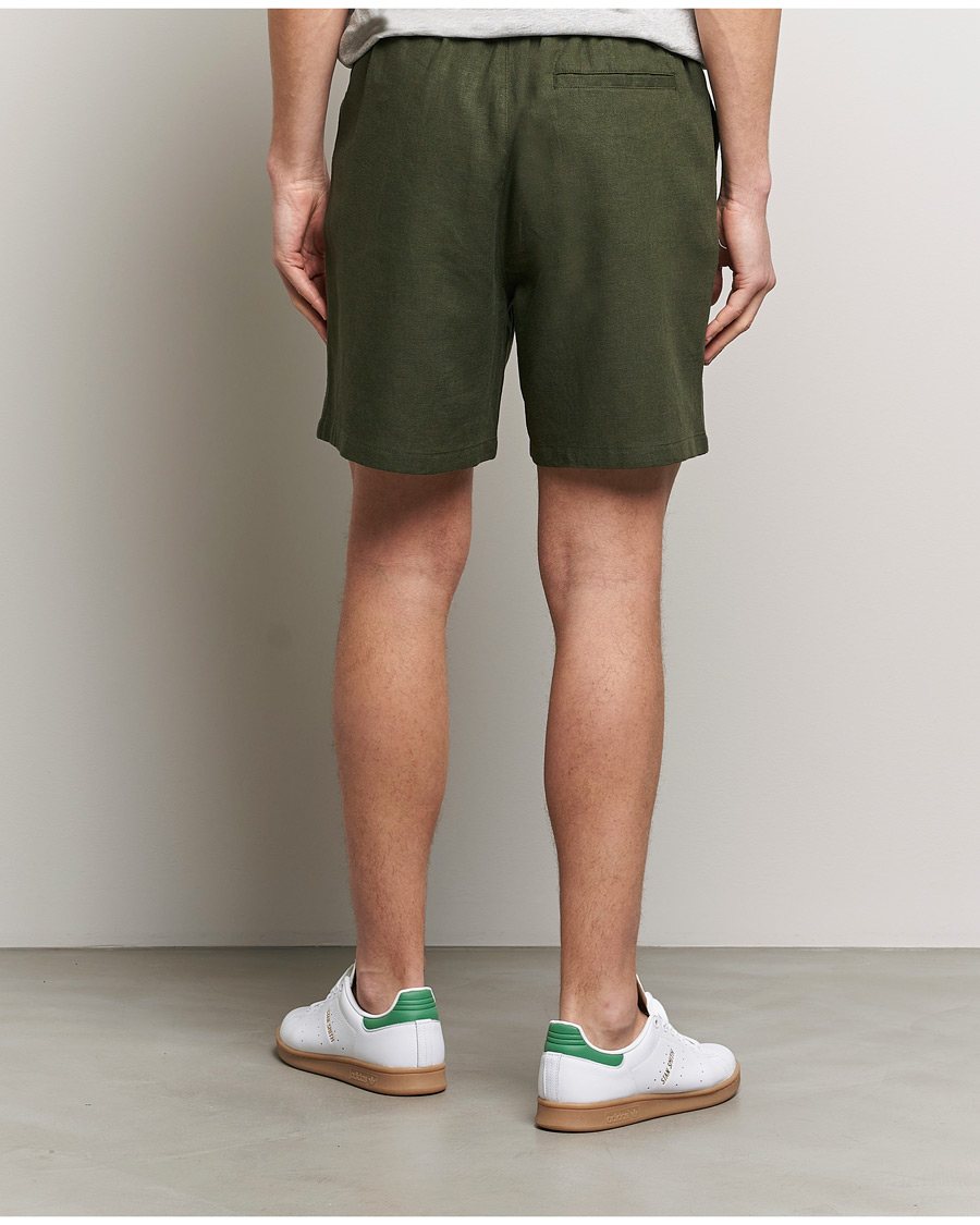 Heren | Korte broek | LES DEUX | Otto Linen Shorts Forrest Green