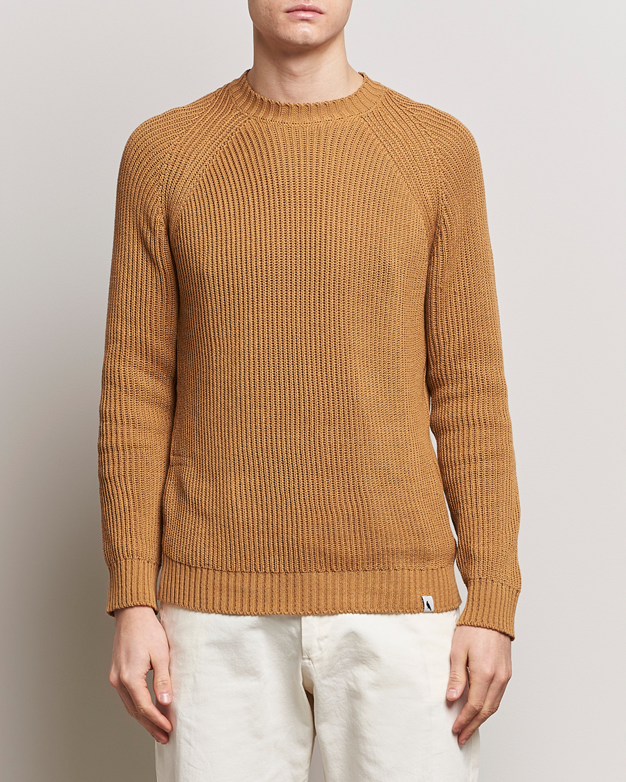 Heren | Best of British | Peregrine | Harry Organic Cotton Sweater Amber