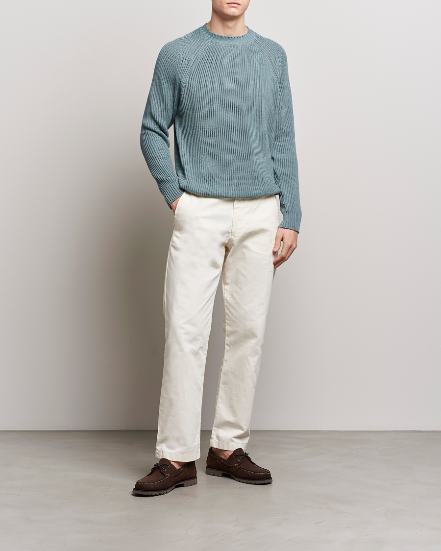Heren | Truien | Peregrine | Harry Organic Cotton Sweater Lovat