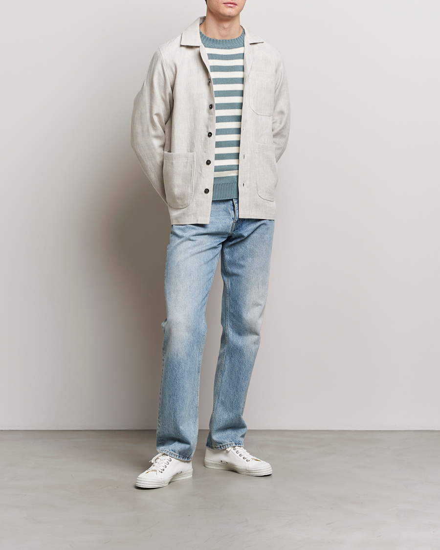 Heren | Overhemden | Peregrine | Grange Linen Shacket Natural
