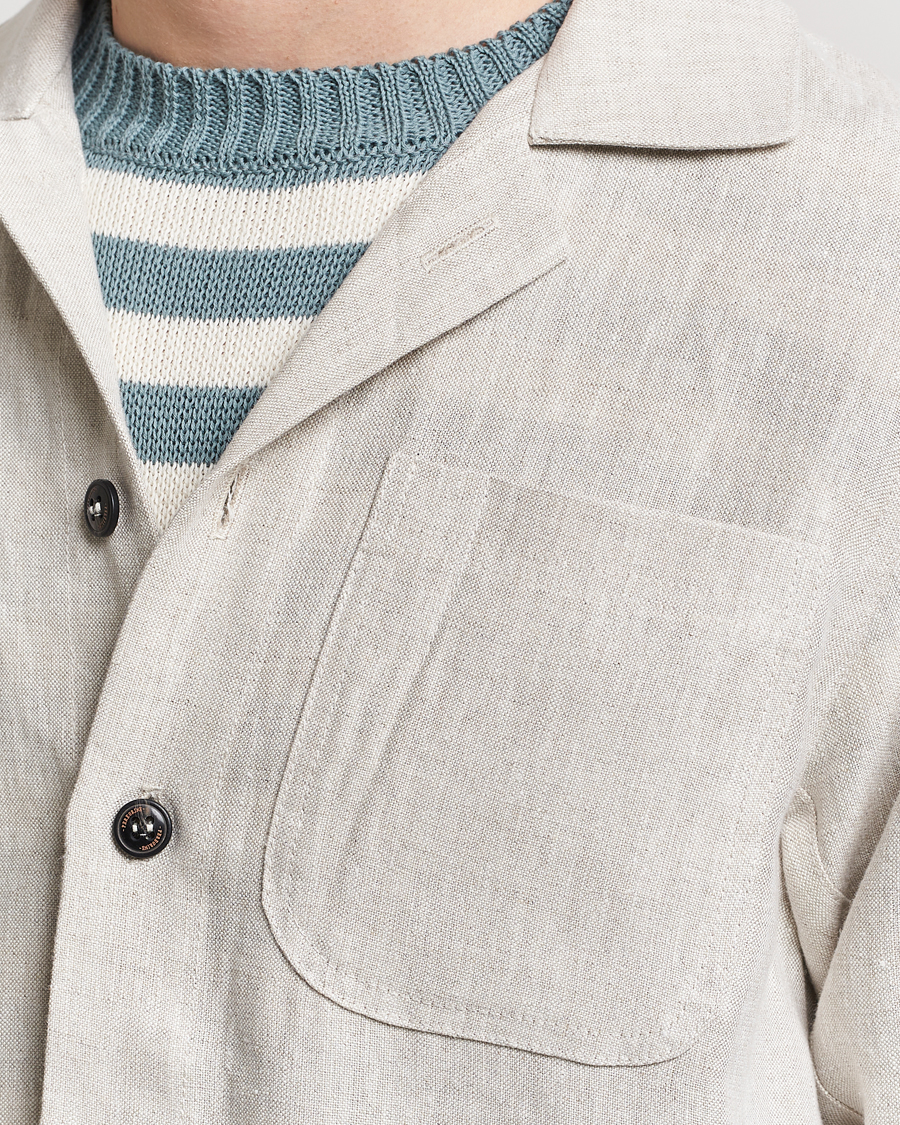 Heren | Overhemden | Peregrine | Grange Linen Shacket Natural