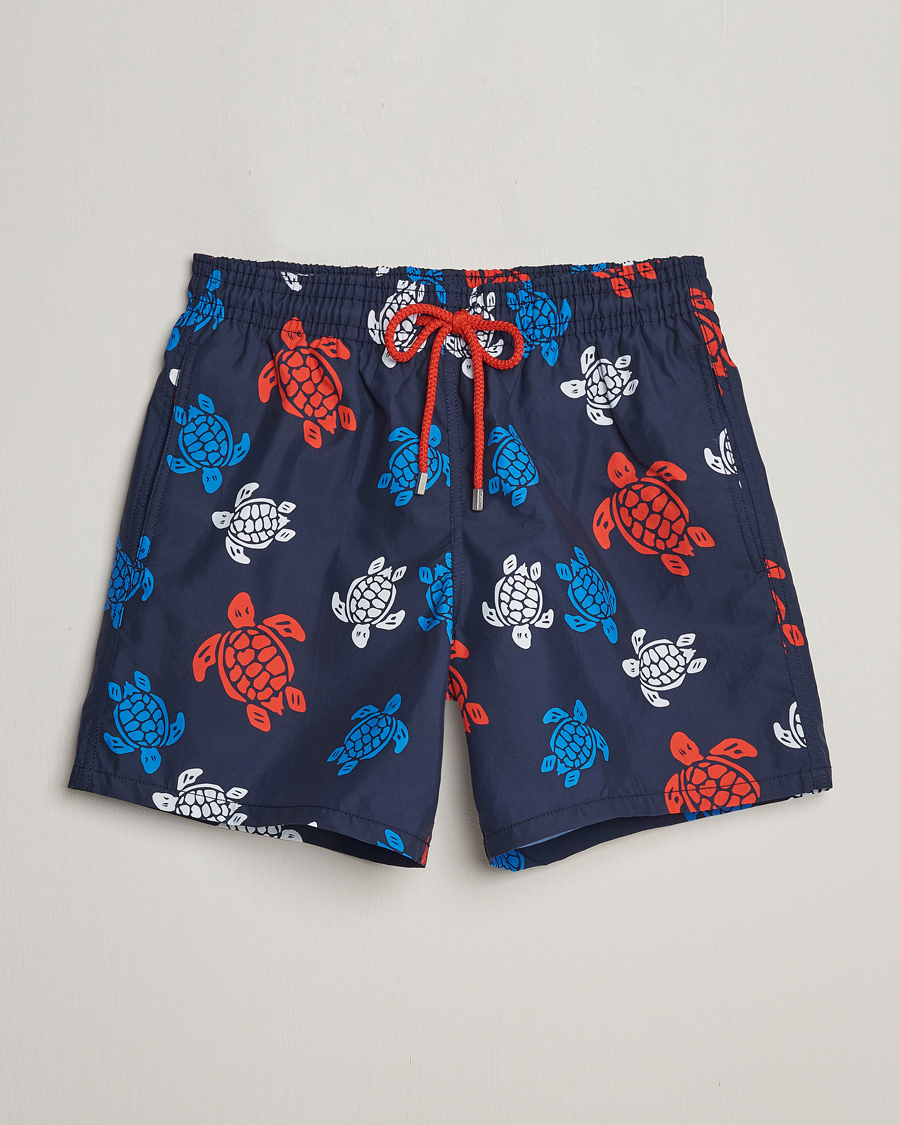 Heren | Zwembroek | Vilebrequin | Moorea Printed Swimshorts Bleu Marine