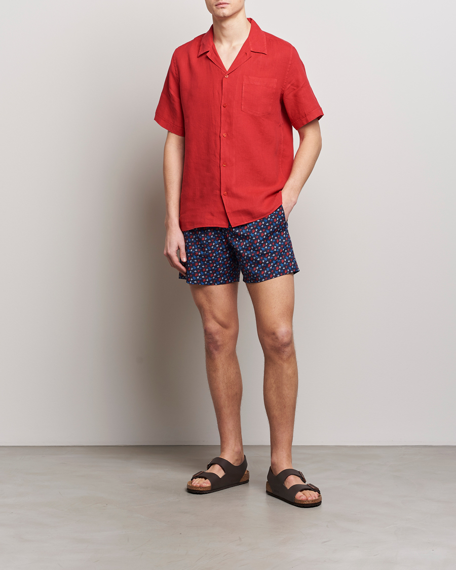 Heren | Zwembroek | Vilebrequin | Moorea Printed Swimshorts Bleu Marine