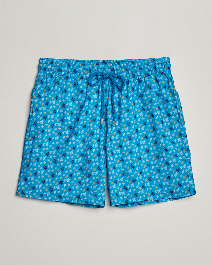 Heren | Zwembroek | Vilebrequin | Mahina Printed Swimshorts Bleu Hawaii