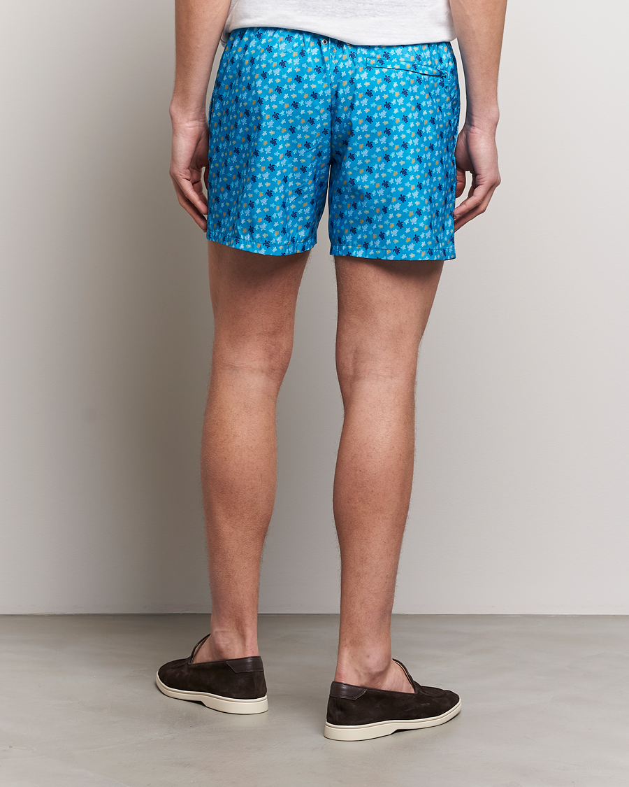 Heren | Zwembroek | Vilebrequin | Mahina Printed Swimshorts Bleu Hawaii
