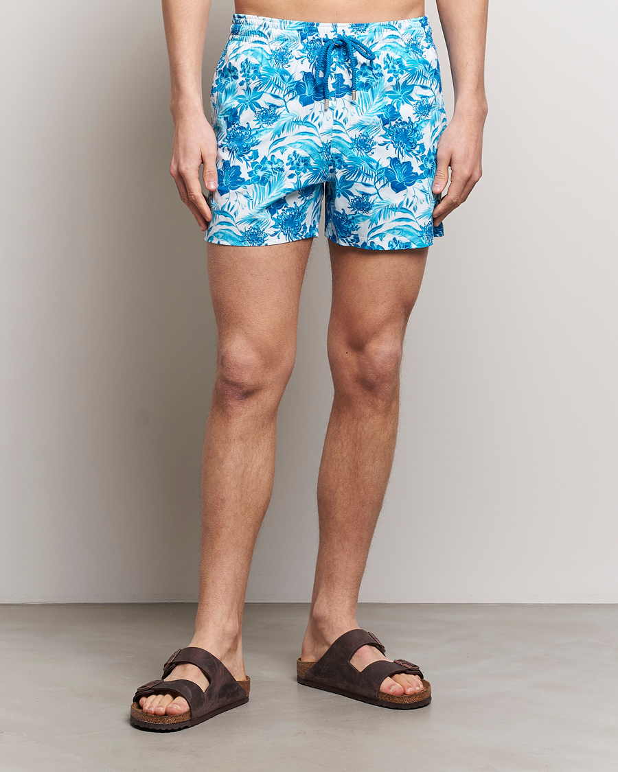 Men |  | Vilebrequin | Moorise Printed Swimshorts Blanc